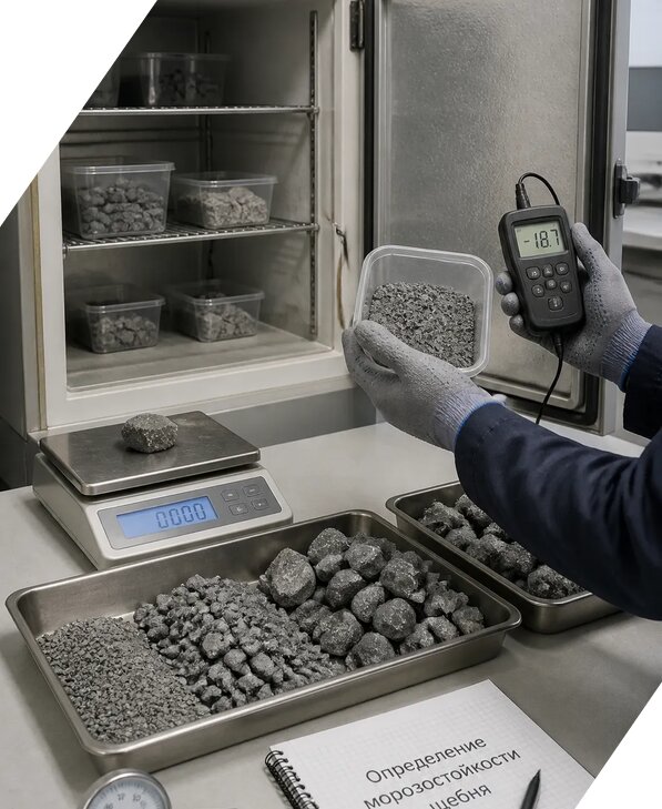 Определение морозостойкости щебня в Светлограде от 3555 р. | ЭкспертизаРоссия